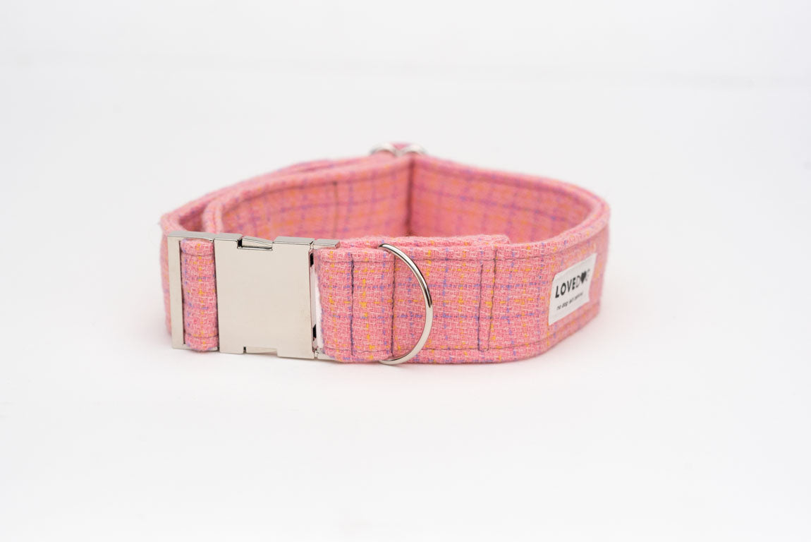 "Jackie O" Fat Collar in Pink Chanel - lovedog 