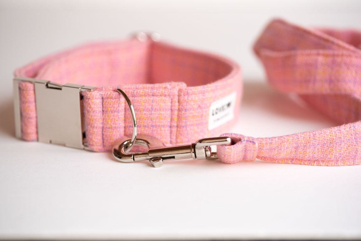 "Jackie O" Fat Collar in Pink Chanel - lovedog 