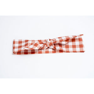 Terracotta Gingham Hanky Knot - love dog republic